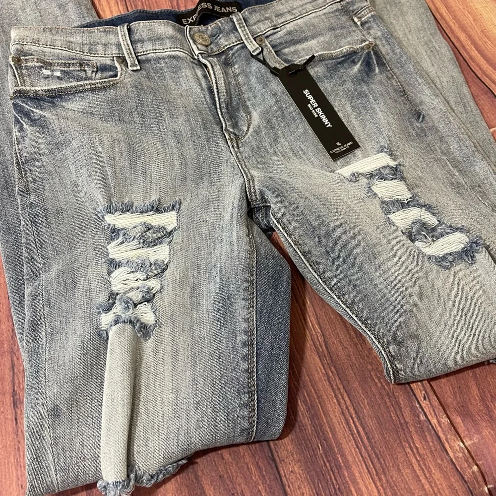 Express Super Skinny Mid-Rise Skinny Jeans
